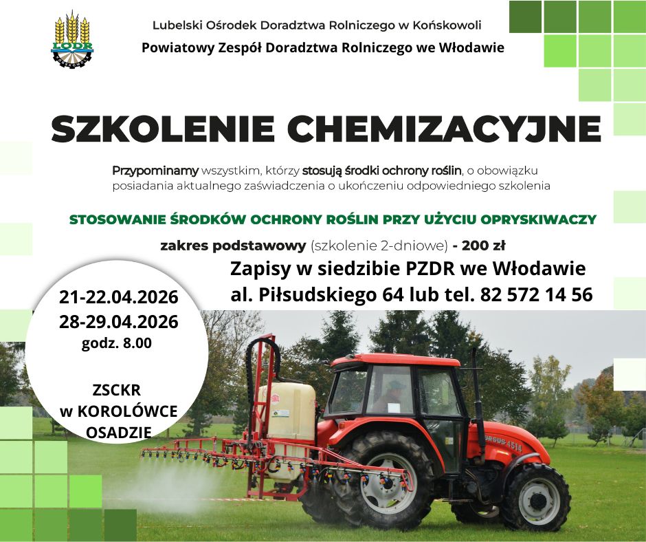 Szkolenia chemizacyjne kwiecień pd